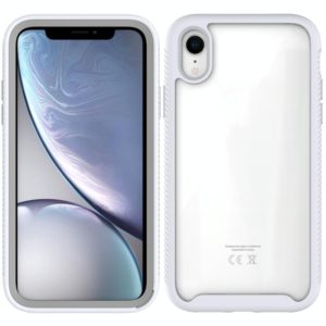For iPhone XR Starry Sky Solid Color Series Shockproof PC + TPU Protective Case(White) (OEM)