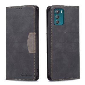 For Motorola Moto G42 4G Magnetic Splicing Leather Phone Case(Black) (OEM)