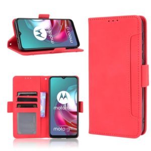 For Motorola Moto G30 Skin Feel Calf Pattern Horizontal Flip Leather Case with Holder & Card Slots & Photo Frame(Red) (OEM)