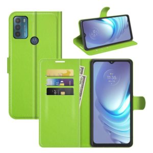 For Motorola Moto G50 Litchi Texture Horizontal Flip Protective Case with Holder & Card Slots & Wallet(Green) (OEM)