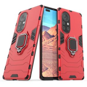 For Huawei Nova 8 Pro 5G PC + TPU Shockproof Protective Case with Magnetic Ring Holder(Red) (OEM)