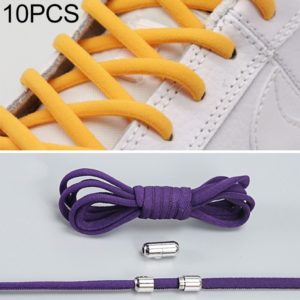 1 Pair Elastic Metal Buckle without Tying Shoelaces(Purple) (OEM)