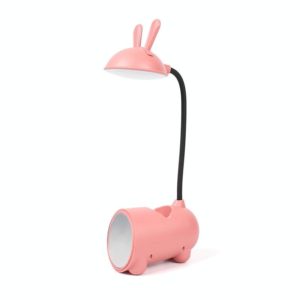 FY003T Small Rabbit USB Charging Desk Lamp with Pen Holder( Pink) (OEM)