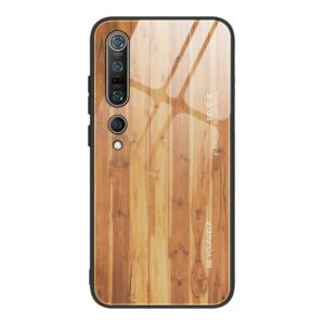 For Xiaomi Mi 10 Pro Wood Grain Glass Protective Case(M03) (OEM)