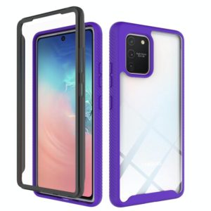 For Samsung Galaxy S10 Lite Starry Sky Solid Color Series Shockproof PC + TPU Protective Case(Purple) (OEM)