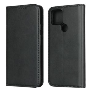 For Google Pixel 4a 5G Calf Texture Magnetic Horizontal Flip Leather Case with Holder & Card Slots & Wallet(Black) (OEM)