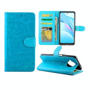 For Xiaomi Mi 10T Lite Crazy Horse Texture Leather Horizontal Flip Protective Case with Holder & Card Slots & Wallet & Photo Frame(Baby Blue) (OEM)