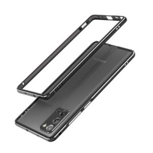 For Samsung Galaxy Note20 Ultra Aluminum Alloy Shockproof Protective Bumper Frame(Black Silver) (OEM)