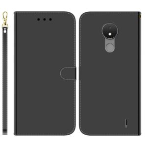 For Nokia C21 Imitated Mirror Surface Horizontal Flip Leather Phone Case(Black) (OEM)