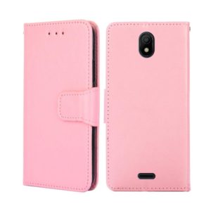 For Nokia C100 Crystal Texture Leather Phone Case(Pink) (OEM)