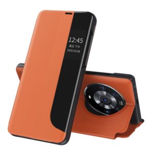 For Honor Magic3 Pro Attraction Flip Holder Leather Phone Case(Orange) (OEM)