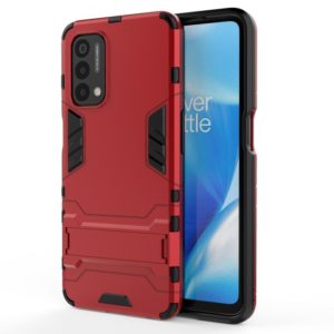 For OnePlus Nord N200 5G PC + TPU Shockproof Protective Case with Holder(Red) (OEM)