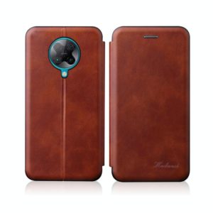 For Xiaomi Redmi K30 Pro / Redmi K30 Pro Zoom Poco F2 Pro Integrated Electricity Pressing Retro Texture Magnetic TPU+PU Leather Case with Card Slot & Holder(Brown) (OEM)