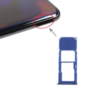 For Galaxy A70 SIM Card Tray + Micro SD Card Tray (Blue) (OEM)
