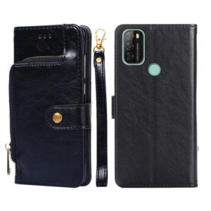 For Blackview A70 Zipper Bag Leather Phone Case(Black) (OEM)