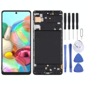 TFT Material LCD Screen and Digitizer Full Assembly With Frame (Not Supporting Fingerprint Identification) for Samsung Galaxy A71 / SM-A715(Black) (OEM)