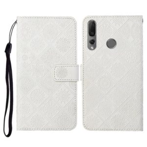 For Huawei P Smart Z / Y9 Prime 2019 Ethnic Style Embossed Pattern Horizontal Flip Leather Case with Holder & Card Slots & Wallet & Lanyard(White) (OEM)