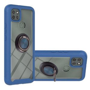 For Motorola Moto G9 Power Starry Sky Solid Color Series Shockproof PC + TPU Protective Case with Ring Holder & Magnetic Function(Blue) (OEM)