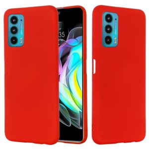 For Motorola Edge 20 Pure Color Liquid Silicone Shockproof Phone Case(Red) (OEM)
