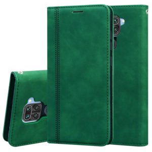 For Xiaomi Redmi Note 9 / Redmi 10X 4G Frosted Business Magnetic Horizontal Flip PU Leather Case with Holder & Card Slot & Lanyard(Green) (OEM)