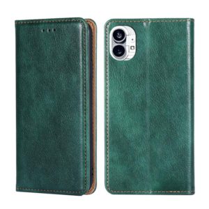 For Nothing Phone 1 Gloss Oil Solid Color Magnetic Leather Phone Case(Green) (OEM)
