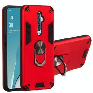 For OPPO Reno2 Z & Reno2 F 2 in 1 Armour Series PC + TPU Protective Case with Ring Holder(Red) (OEM)