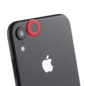Rear Camera Lens Protection Ring Cover with Eject Pin for iPhone XR(Red) (OEM)