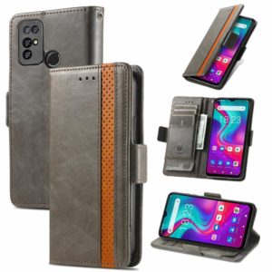 For Doogee X96 Pro CaseNeo Business Splicing Dual Magnetic Buckle Horizontal Flip PU Leather Case with Holder & Card Slots & Wallet(Grey) (OEM)