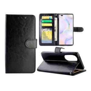 For Honor 50 Pro Crazy Horse Texture Leather Horizontal Flip Protective Case with Holder & Card Slots & Wallet & Photo Frame(Black) (OEM)