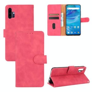 For UMIDIGI F2 Solid Color Skin Feel Magnetic Buckle Horizontal Flip Calf Texture PU Leather Case with Holder & Card Slots & Wallet(Rose Red) (OEM)