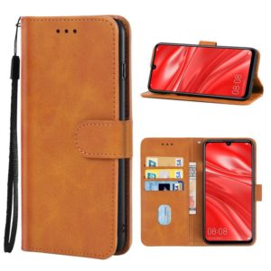 For Huawei Enjoy 9s Leather Phone Case(Brown) (OEM)