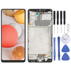 Original Super AMOLED LCD Screen for Samsung Galaxy A42 5G SM-A426 Digitizer Full Assembly with Frame (Black) (OEM)