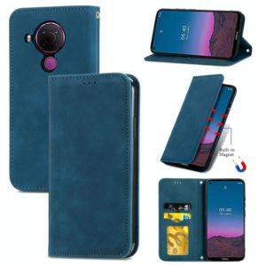 For Nokia 5.4 Retro Skin Feel Business Magnetic Horizontal Flip Leather Case With Holder & Card Slots & Wallet & Photo Frame(Blue) (OEM)