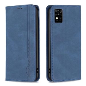 For ZTE Blade A31 Magnetic RFID Blocking Anti-Theft Leather Phone Case(Blue) (OEM)