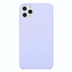 For iPhone 11 Pro Max Solid Color Solid Silicone Shockproof Case (Light Purple) (OEM)