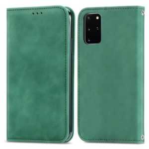 For Samsung Galaxy S20 Plus Retro Skin Feel Business Magnetic Horizontal Flip Leather Case with Holder & Card Slots & Wallet & Photo Frame(Green) (OEM)