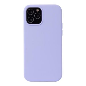For iPhone 12 mini Solid Color Liquid Silicone Shockproof Protective Case(Light Purple) (OEM)