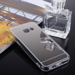For Galaxy A7 (2017) Acrylic + TPU Electroplating Mirror Protective Back Cover Case (Silver) (OEM)