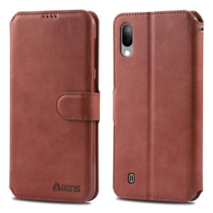 For Galaxy A10 / M10 AZNS Calf Texture Magnetic Horizontal Flip PU Leather Case with Holder & Card Slots & Photo Frame(Brown) (AZNS) (OEM)