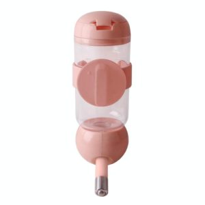 Pet Waterer Hanging Type Pet Water Cup, Specification: 350ml (Pink) (OEM)