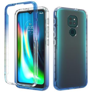For Motorola Moto G9 Play Shockproof High Transparency Two-color Gradual Change PC+TPU Candy Colors Phone Protective Case(Blue) (OEM)