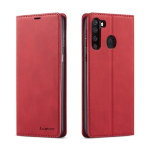 For Samsung Galaxy A21 Forwenw Dream Series Oil Edge Strong Magnetism Horizontal Flip Leather Case with Holder & Card Slots & Wallet & Photo Frame(Red) (Forwenw) (OEM)