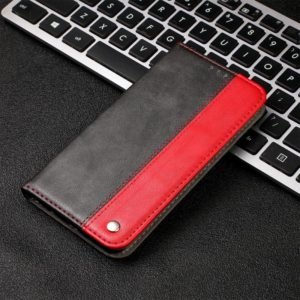For Samsung Galaxy A52 5G / 4G Business Solid Color Stitching Horizontal Flip Leather Case with Holder & Card Slots(Red) (OEM)