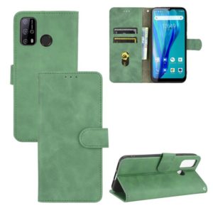 For Oukitel C23 Pro Solid Color Skin Feel Magnetic Buckle Horizontal Flip Calf Texture PU Leather Case with Holder & Card Slots & Wallet(Green) (OEM)