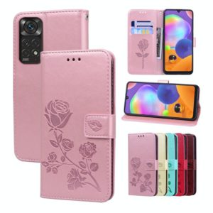 For Redmi Note 11 Global Version / Note 11S 4G Global Version Rose Embossed Leather Phone Case(Rose Gold) (OEM)