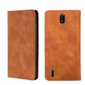 For Nokia C01 Plus/C1 2nd Editon Skin Feel Magnetic Horizontal Flip Leather Phone Case(Light Brown) (OEM)