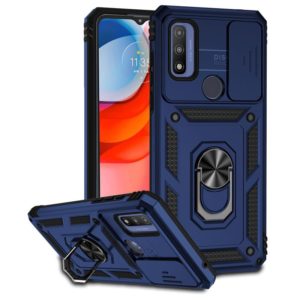 For Motorola Moto G Pure Sliding Camshield Holder Phone Case(Blue) (OEM)