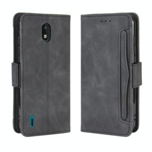 For Nokia 1.3 Wallet Style Skin Feel Calf Pattern Leather Case ，with Separate Card Slot(Black) (OEM)