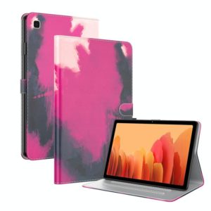 For Samsung Galaxy Tab A7 10.4 2020 T500 / T505 Voltage Watercolor Pattern Skin Feel Magnetic Horizontal Flip PU Leather Case with Holder & Card Slots & Photo Frame & Sleep / Wake-up Function(Berry) (OEM)