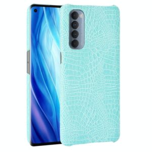 For OPPO Reno4 Pro 4G (Foreign India version) Shockproof Crocodile Texture PC + PU Case(Light green) (OEM)